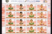 2001 Ireland GAA Hall of Fame (Padraic Carney, Frank Cummins, Jack O'Shea &amp; Nicky Rackard) Commemorative Stamps Sheetlet Plate 1A1A1A1A Mint Never Hinged (MNH)