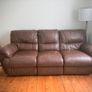 Brown leather sofa Image 2