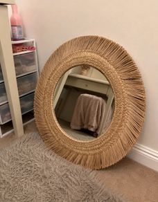 Boho Rattan Mirror