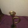 Vintage Brass Horn Candle Holder Image 4