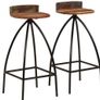 3sets Durable Recycled Wood Solid Bar Stool with Table Image 2
