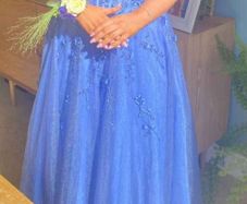 Debs dress Grantley Periwinkle Dress.