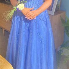 Debs dress Grantley Periwinkle Dress.