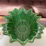 Vintage Appolia French Ceramic Sunflower Baking Form in Provincial Green Image 3