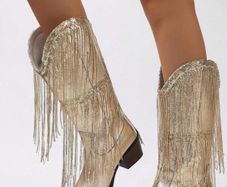 Gold Tassel Cowboy Boots