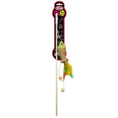 Pet Nova Cat Rod With Fish With Feathers Toy