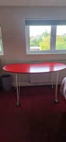 Red Desk on wheels
