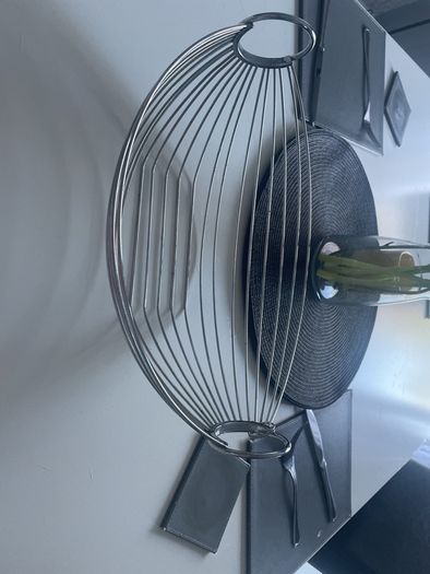 chrome fruit bowl