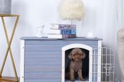 Wooden Dog Crate Indoor with Barrier Safety Gate,Large Wooden Dog Kennel/Cage for Small and Medium Dogs Easy to Lift (FREE POSTAGE)