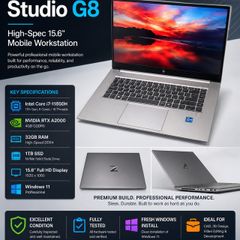 Hp Zbook Studio G8 I7-11850h Rtx A2000 32gb Ram 1tb Ssd 15.6 Workstation