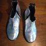 Dr Martens Youth 2976 Crinkle Metallic Chelsea Boots Silver UK1 Image 5