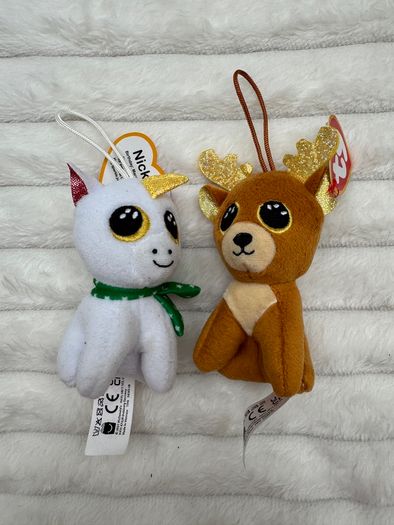 Reggie The Reindeer Ty Christmas Festive Mcdonalds Happy Meal Nicky Unicorn Dirty Used Please see pictures