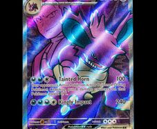 Team Rocket's Nidoking EX 216/182 Full Art Ultra Holo Rare Destined Rivals Pokemon Card SV
