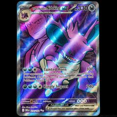 Team Rocket's Nidoking EX 216/182 Full Art Ultra Holo Rare Destined Rivals Pokemon Card SV