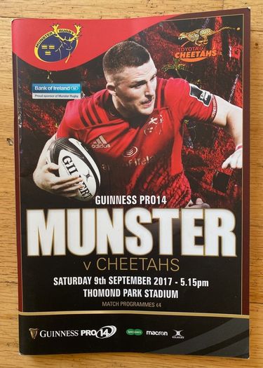 2017 Munster v Cheetahs - Guinness PRO 14 Programme