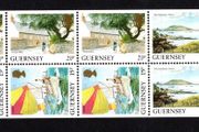 1991 Guernsey GB1.30 Definitive Stamp Booklet Pane (ex cover showing Golden Lion Inn, St Peter Port) Mint Never Hinged (MNH)
