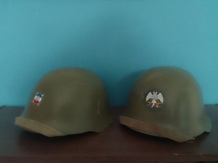 Army helmets