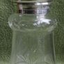 Vintage Shaker Silver Plated Cut Crystal Thumbprint Etched Very Pretty Image 6