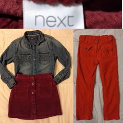 Next Skirt, Denim Top And Corduroy Jeans