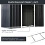 9ft x 4.25ft Corrugated Garden Metal Storage Shed Outdoor Equipment Tool Box with Foundation Ventilation & Doors (FREE SHIPPING) Image 7