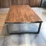 Large Handcrafted Coffee Table from Reclaimed Timber & Steel Image 10