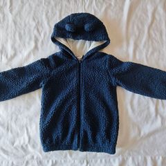 OVS Fagottino Baby Teddy Jacket 30-36 Months Navy Blue Borg Hooded