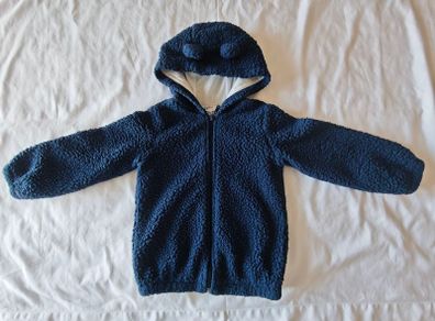 OVS Fagottino Baby Teddy Jacket 30-36 Months Navy Blue Borg Hooded