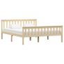 Bed Frame Light Wood Solid Pinewood 180x200 cm Image 2