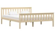 Bed Frame Light Wood Solid Pinewood 160x200 cm
