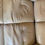 Cream leather couches for sale Image 3