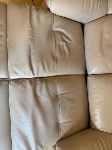 Cream leather couches for sale