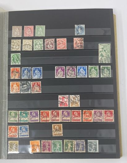 Collection: Switzerland (Helvetia) mainly, Malta, Gibraltar & Andorra Stamps mainy usd but a few mint on 38 pages