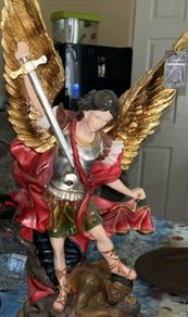 large fibreglass statue saint micheal