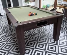 7 Foot Pool Diner Billiards Table Dark Walnut Finish