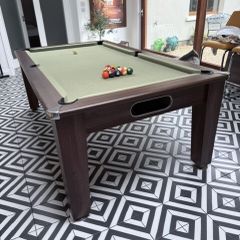 7 Foot Pool Diner Billiards Table Dark Walnut Finish
