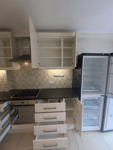 kitchen cabinets and worktop