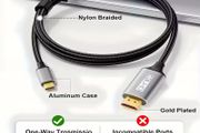 (3ft Long) USB-C to HDTV Cable Compatible for MacBook, Galaxy S9-S25, iPhone 15/16/17, iPad Pro, iMac, Surface -  4K Ultra HD High-Speed USB 3.1 Type-C to HDTV Cord with Thunderbolt 5/4/3 (for Smartphones, Tablets, Monitors, Projectors)