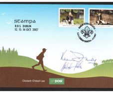 2007 Ireland Stampa Members Souvenir Scouting First Day Cover Overprinted for Stampa Signed by Stampa Chairman and Secretary