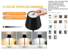 table lamp led x 2