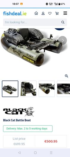 Boat Black Cat + Motor Brand new never used