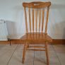solid oak extendable table and six chairs Image 8