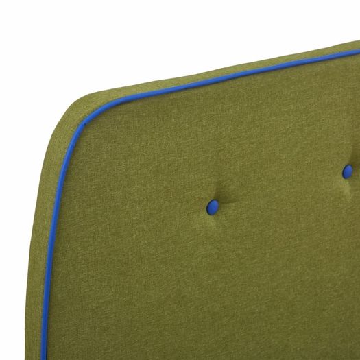 Bed Frame Green Fabric 120x190 cm