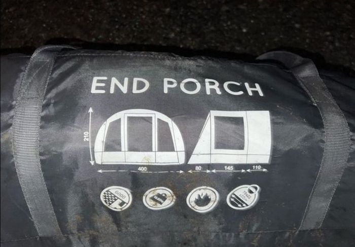Gelert End Porch 4 People Tent