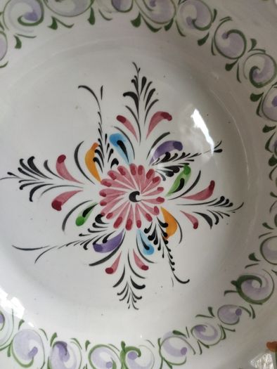 Vintage Hand-Painted Ceramic Fruit Bowl Made in Portugal