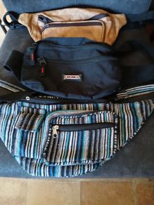 3 Hip Bags, 1 is leather