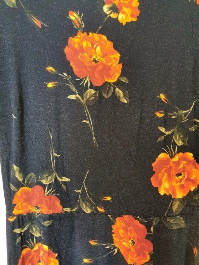 Rose print dress UK 8-10