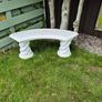 Cast stone curved garden bench x 2 Image 2