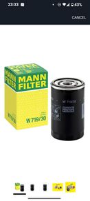 MANN-FILTER W 719/30 Oil Filter for Cars and Vans
