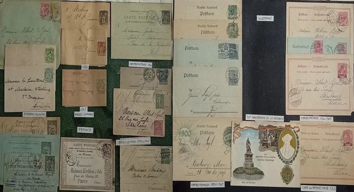1800s Albert Sigel Strasboug Societe Philatelique Union Postal History Collection