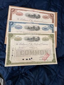 Vintage USA Railroad Shares certificates - see description